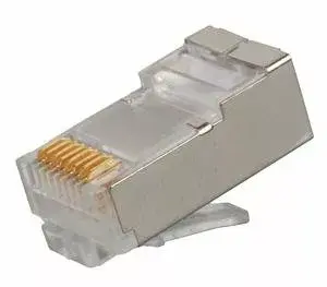 Разъем SOLARIX KRJS45/6SLD RJ45 CAT6 STP 8p8c для одножильного кабеля, 100 шт.