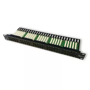 Patch panel DATACOM ISDN 50p 1U Black 19 inch