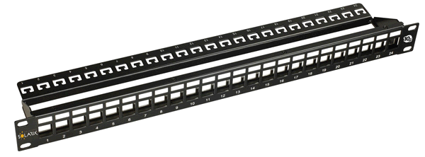 Patch panel SOLARIX 19" SX24HDM-0-STP-SL-UNI 24 ports 0.5U