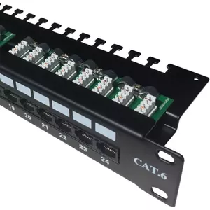 Patch panel DATACOM 3094 — 24 ports Cat6 UTP, 1U rack