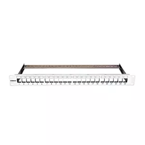 Patch panel SCHRACK HSER0240GS 24 keystone ports, 1U, RAL 7035