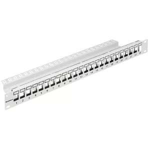 Patch panel SCHRACK HSER0240GP 19" 1U for 24 modules RAL 7035