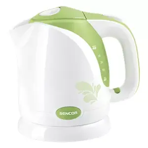 Elektriskais tējkanna SENCOR SWK 1501GR — 1,5 l, 2000 W, balta, ūdens līmeņa indikators, filtrs