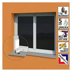 Antenna mount (OEM) for plastic window — L 17.5 cm, length 25 cm, height 20 mm, diameter specified