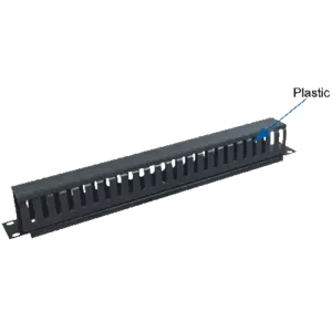 Patch panel 19" 1U DATACOM plastic single-sided black