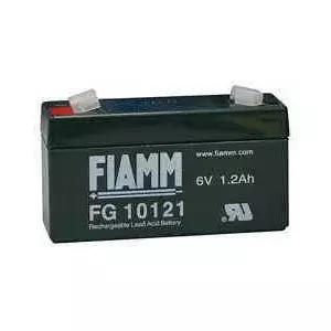 Hermētiska svina-skābes akumulatora FIAMM FG10121 6V 1.2Ah, uzlādējams ar ventilētā režīmā
