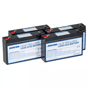UPS battery AVACOM AVA-RBC34-KIT — Sealed Lead Acid (VRLA), 4 batteries, 4.92 kg each, black