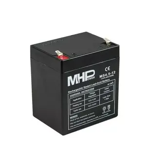 Свинцово-кислотный герметичный VRLA AGM аккумулятор CARSPA MS4.5-12 12V 4.5Ah для ИБП и резервного питания