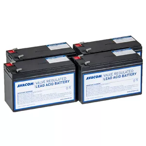 Аккумуляторный комплект для UPS AVACOM AVA-RBC132-KIT — 4× Sealed Lead Acid (VRLA), 10,8 кг, чёрный