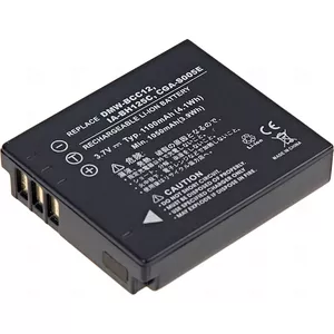 Baterijas T6 barošanas avots Samsung IA-BH125C, CGA-S005, D-Li106, DB-60, DB-65, DMW-BCC12, NP-70, 1100mAh