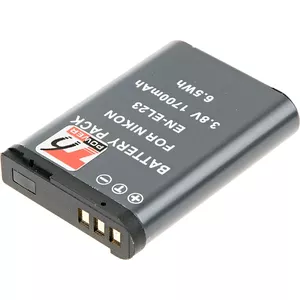 Battery t6 power for Nikon EN-EL23, 1700mAh, Black