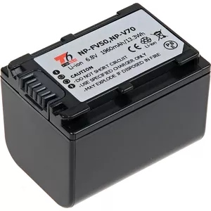 Rechargeable Camera Battery t6 power NP-FV70 2060mAh 7.4V (14Wh)