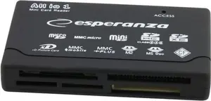 Кардридер ESPERANZA EA119 USB 2.0 — внешний, поддержка SDXC/SDHC/SD, CF, MS, MMC, xD — чёрный