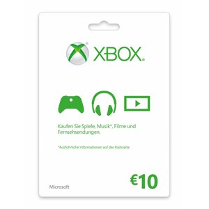 Microsoft Xbox LIVE Gift Card 10€ Video spēle Dāvanu karte