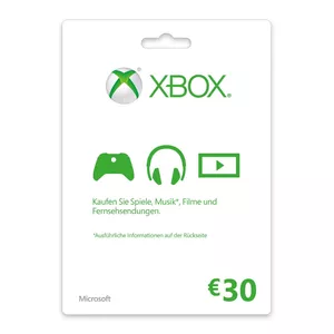 Подарочная карта Microsoft Carte XBOX Live 30€