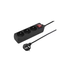 Удлинитель PREMIUMCORD ppa3k-02bk — 230 В, кабель 2 м, 3 розетки