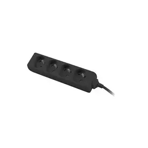 Удлинитель PREMIUMCORD ppa4-02bk — 2 м, 4 розетки, 230 В, чёрный