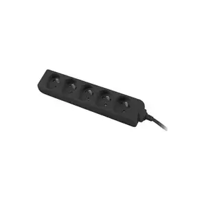 Pagarinātājs PREMIUMCORD ppa5-02bk — 230V, garums 2 m, 5 kontaktligzdas, melns