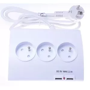 Сетевой фильтр PREMIUMCORD ppd01, 230 В, 5 розеток, выключатель, 2 USB-порта