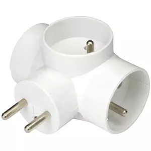 Power strip PREMIUMCORD PPR02 230V 10A with 3 round sockets, white