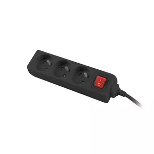 Удлинитель Lanberg PS1-03E-0150-BK 1.5 м 3 розетки Внутренний Черный