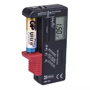 Emos 2203003000 battery tester Black