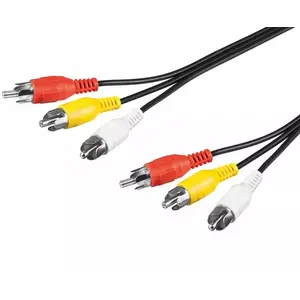 RCA (Cinch) audio cable PREMIUMCORD kjackcmm3-2 3x RCA M–M, length 2 m