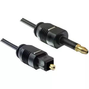 Digital optical audio cable PREMIUMCORD 3.5mm mini Toslink to Toslink, model kjtos2-1, length 1 m