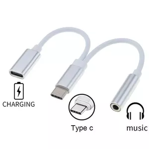 USB-C uz 3,5 mm audio adapteris PREMIUMCORD ku31zvuk02 ar uzlādes USB-C portu