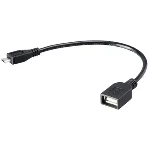 Akasa 15cm Micro USB - USB2.0 A USB кабель 0,15 m Micro-USB A USB A Черный