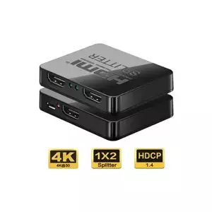 HDMI sadalītājs PREMIUMCORD khsplit2c — 1 ievade uz 2 izvadiem, atbalsta 4K un Full HD