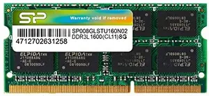 Memory module Silicon Power DDR3L 8GB 1600MHz SO-DIMM 204-pin 1.35V CL11