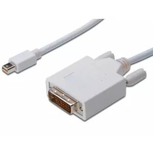 Mini DisplayPort to DVI cable PREMIUMCORD kportadmk02-02, 2 m, white