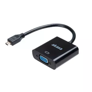 Akasa AK-CBHD21-15BK video cable adapter 0.15 m HDMI Type D (Micro) VGA (D-Sub) Black