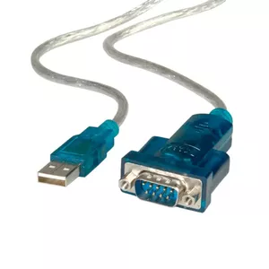USB uz seriālo pārvadītāju kabelis VALUE HAC0024 1.8m Pelēks