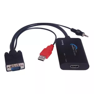 Video kabeļa adapteris VGA (D-Sub) + 3.5mm HDMI PremiumCord KHCON-04