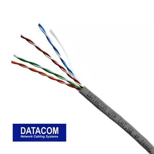 Network Cable DATACOM UTP Wire CAT5E PVC 50m Grey