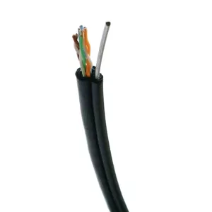 Сетевой кабель DATACOM UTP дрот Cat5e 100м самонесущий OUTDOOR blk