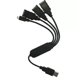 USB-концентратор PREMIUMCORD ku2hub4wk — 4 порта USB, чёрный, от шины питания