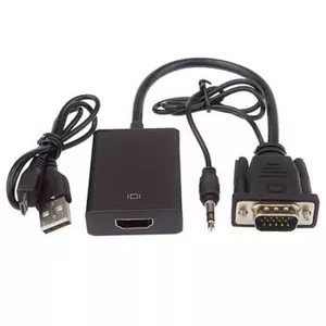VGA + audio uz HDMI pārveidotājs PREMIUMCORD khcon-49, atbalsts Full HD 1080p