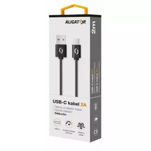 USB-C data cable ALIGATOR DAKA009 2 m, 2A, black