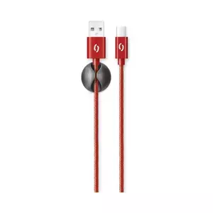 USB cable Aligator DATKP12 1m USB A USB C Red