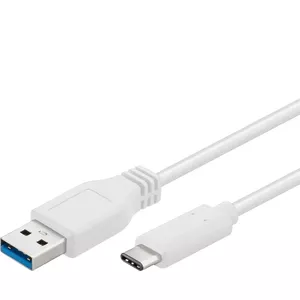 USB-C to USB 3.0 A cable PREMIUMCORD ku31ca2w 2 m — white, USB-C male to USB-A male