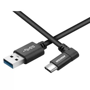 USB cable AVACOM DCUS-TPCLR-10K — 100 cm, 90° right-angle connector, black