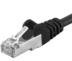 Сетевой кабель Premiumcord Patch кабель CAT6a RJ45-RJ45 S-FTP 0,25м черный