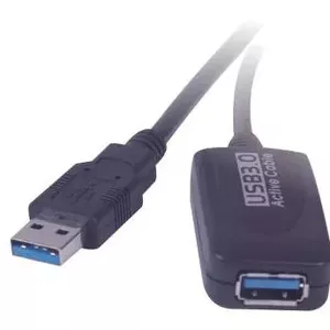 PremiumCord USB 3.0, A/M-A/F, 5m USB kabelis USB 3.2 Gen 1 (3.1 Gen 1) USB A Melns