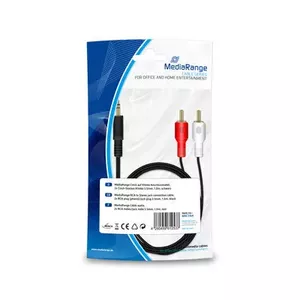 Audio Cable MediaRange MRCS164 1m 2xRCA 3.5mm Black
