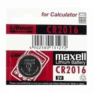 Maxell CR2016 3V lithium coin cell battery — single pack (CR2016)