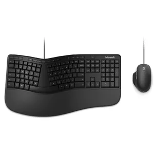 Microsoft Ergonomic Desktop tastatūra Pele iekļauta USB QWERTZ Vācu Melns