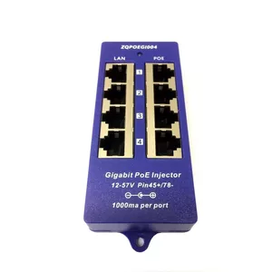 Patch panel OEM Gigabit PoE POE-PAN4-GB — 4‑port shielded Ethernet panel for PoE networks